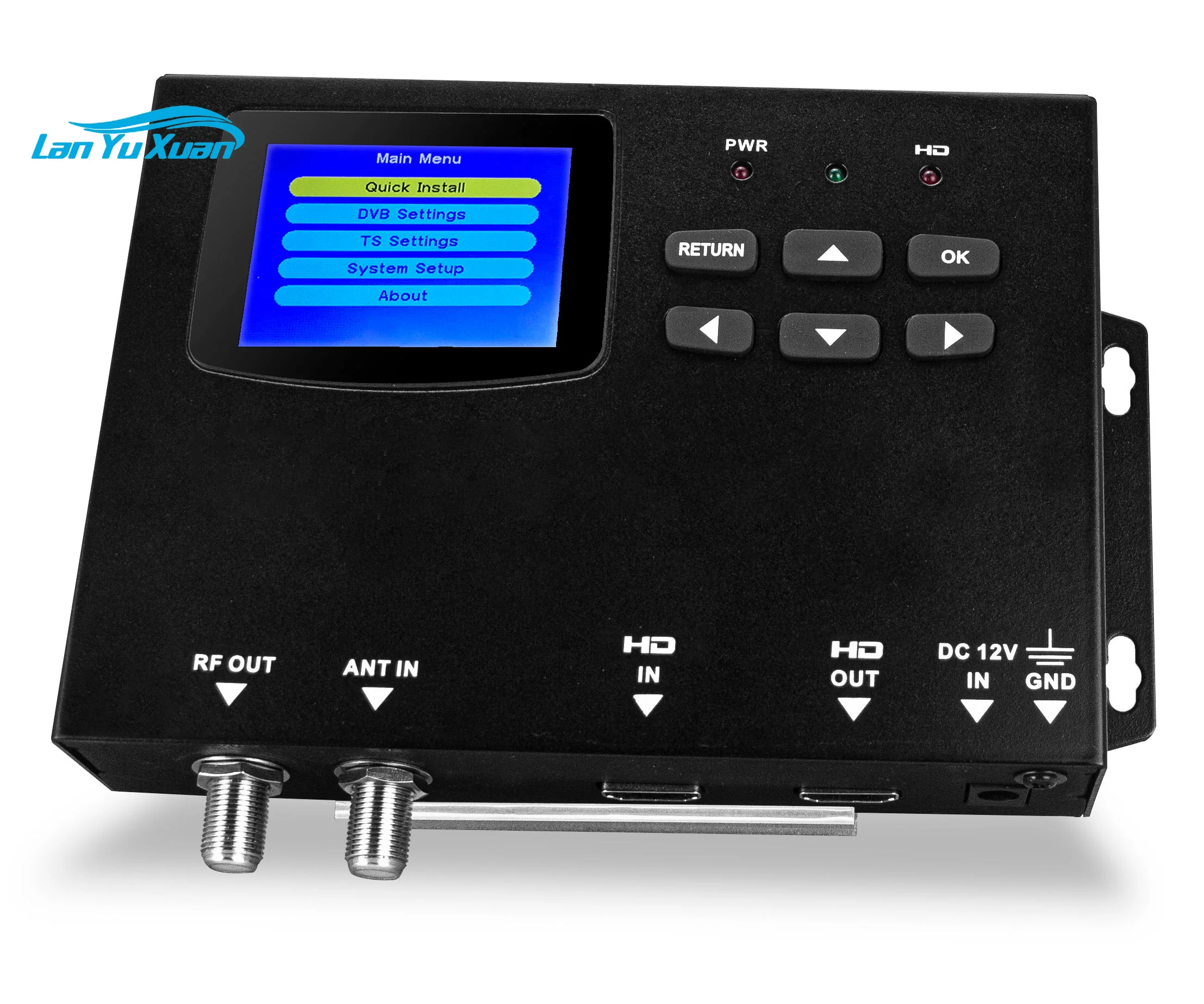 HD Digital TV DVB Modulator MPEG-4 AVC/H.264 Encoding with DVB-T DVB-C ISDB-T RF Output