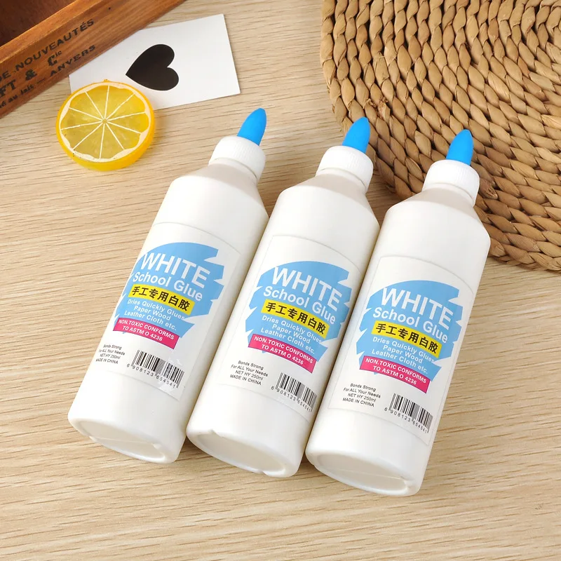 Imagem -04 - Safe Non-toxi Adhesive White Glue Líquido Tipos Estudante Handwork Papel Faça Você Mesmo Papelaria Loja Escola Office Supply Tool Gl71 250ml