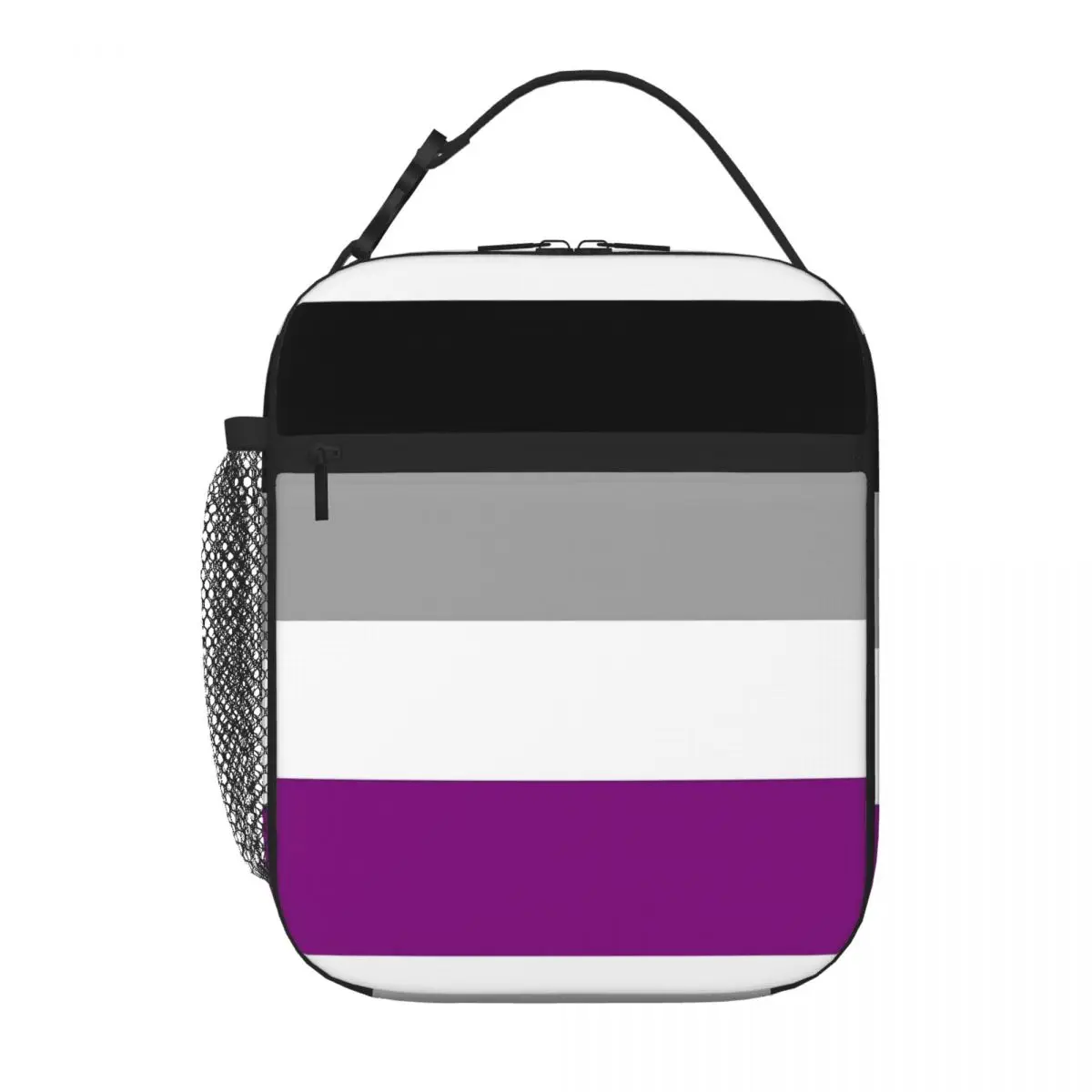 

Asexual Flag Lunch Bags Insulated Bento Box Portable Lunch Tote Leakproof Picnic Bags Cooler Thermal Bag for Woman Children Work