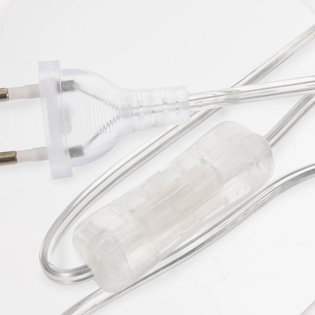 

3Pcs Power Cord Clear European Plug Lamp Replacement Light Switch Cable for Desk Table Pendant Household Use Light Power Cord