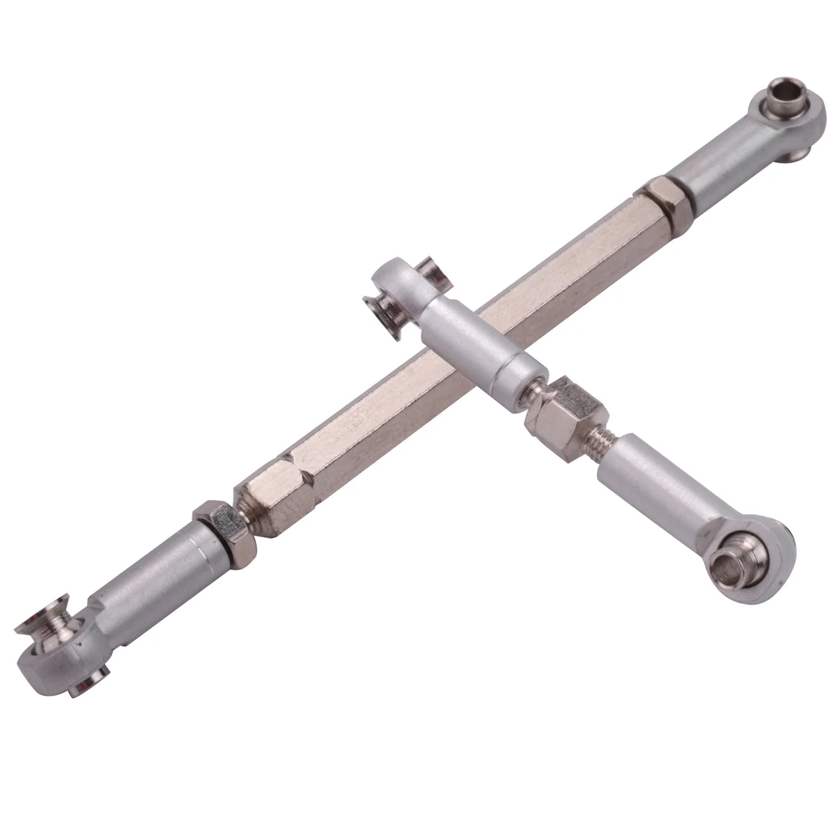 N18R 20X RC Steering Rod CNC Machining Aluminum Alloy Steering Linkage Rod Set for 1608T,Grey