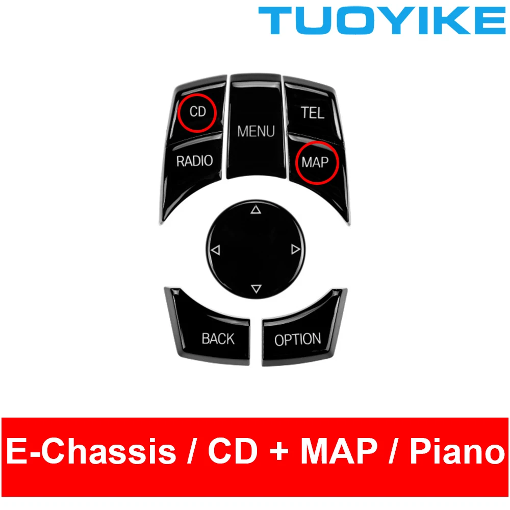 Consola Interior de coche CIC i-drive, Botón Multimedia Piano para BMW 1, 3, 5-Series X1, E84, X5, X6, E70, E71, E81, E82, E90, E91, E92, E60, E61