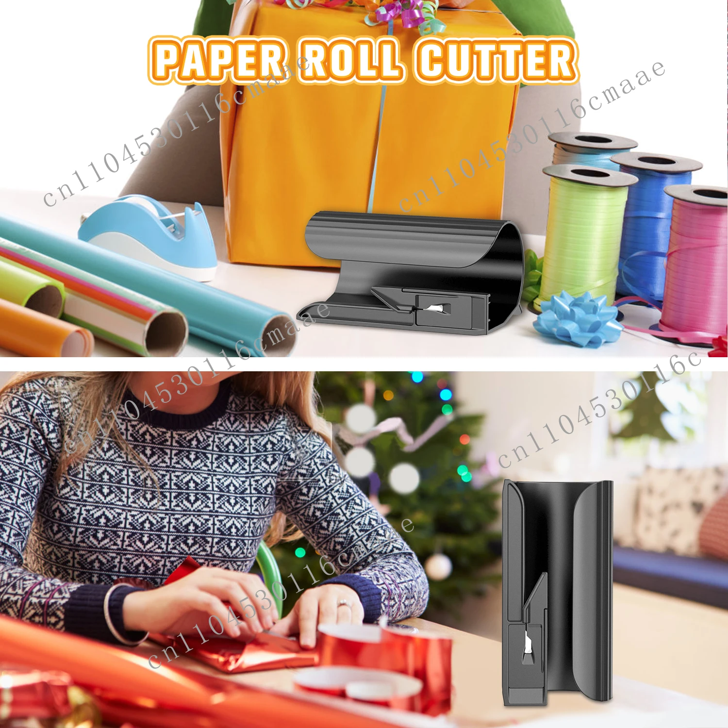 

New Packaging Paper Cutter Portable Roll Paper Cutter, Easy To Cut and Safer Christmas Gift Sewing Tool