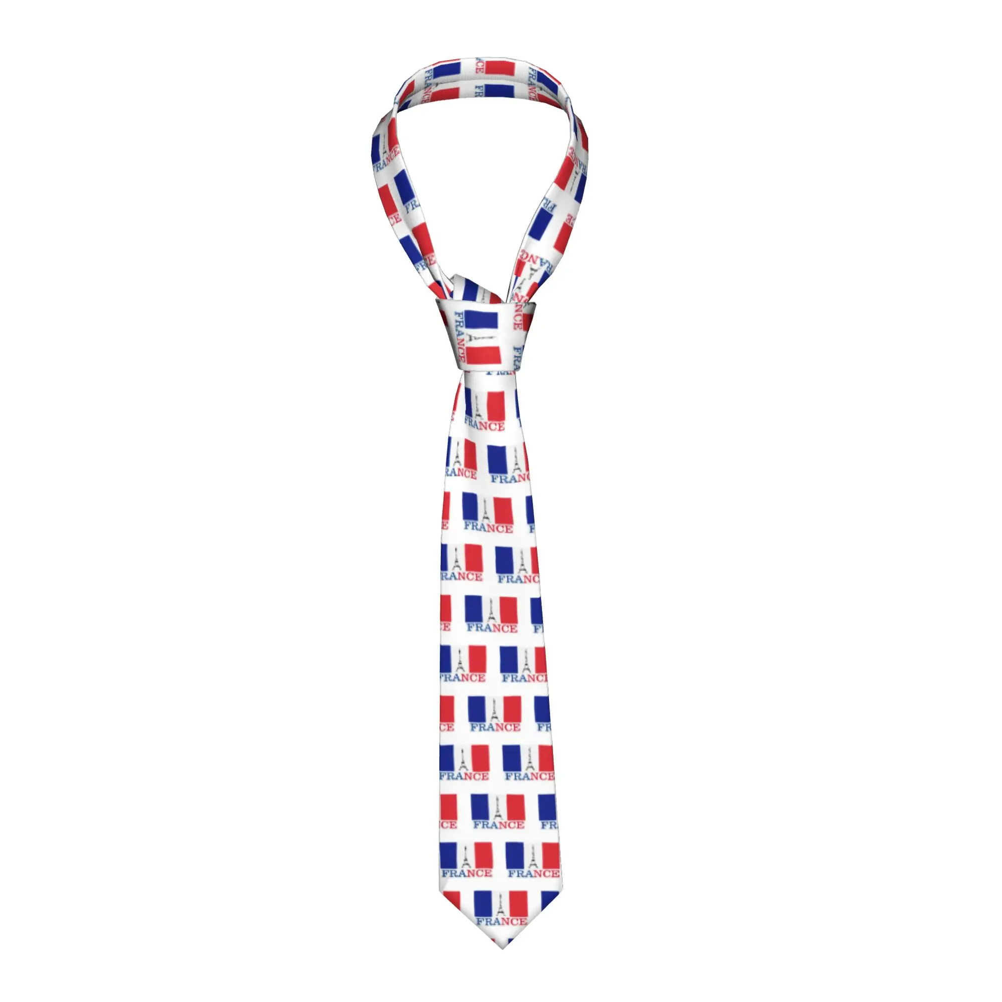 Fashion France Flag  Necktie for Men Silk  Office Ties
