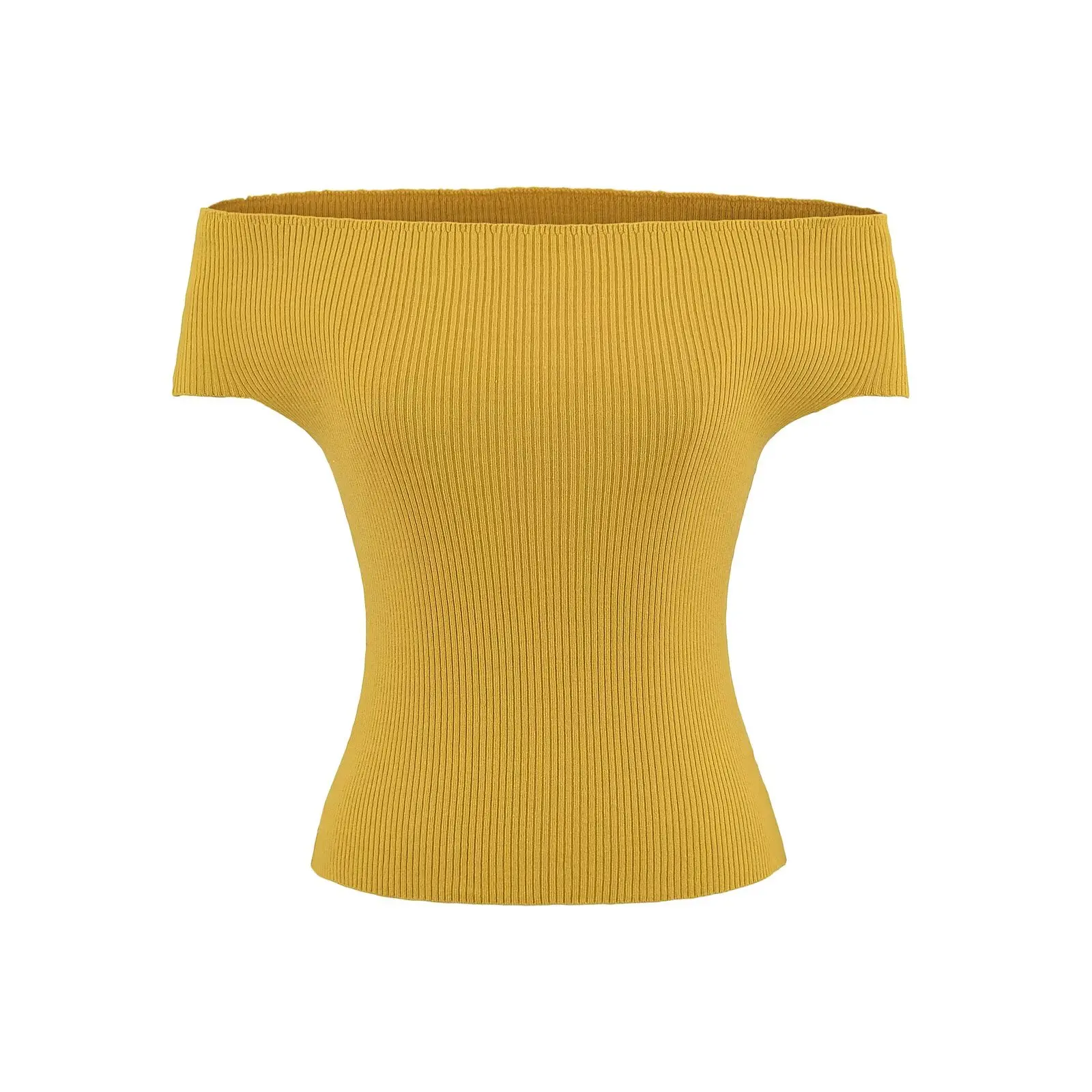 Efekt wyszczuplający Dzianinowy top na jedno ramię Damski styl uliczny Letnia moda Wszechstronny podstawowy top Jednolity kolor