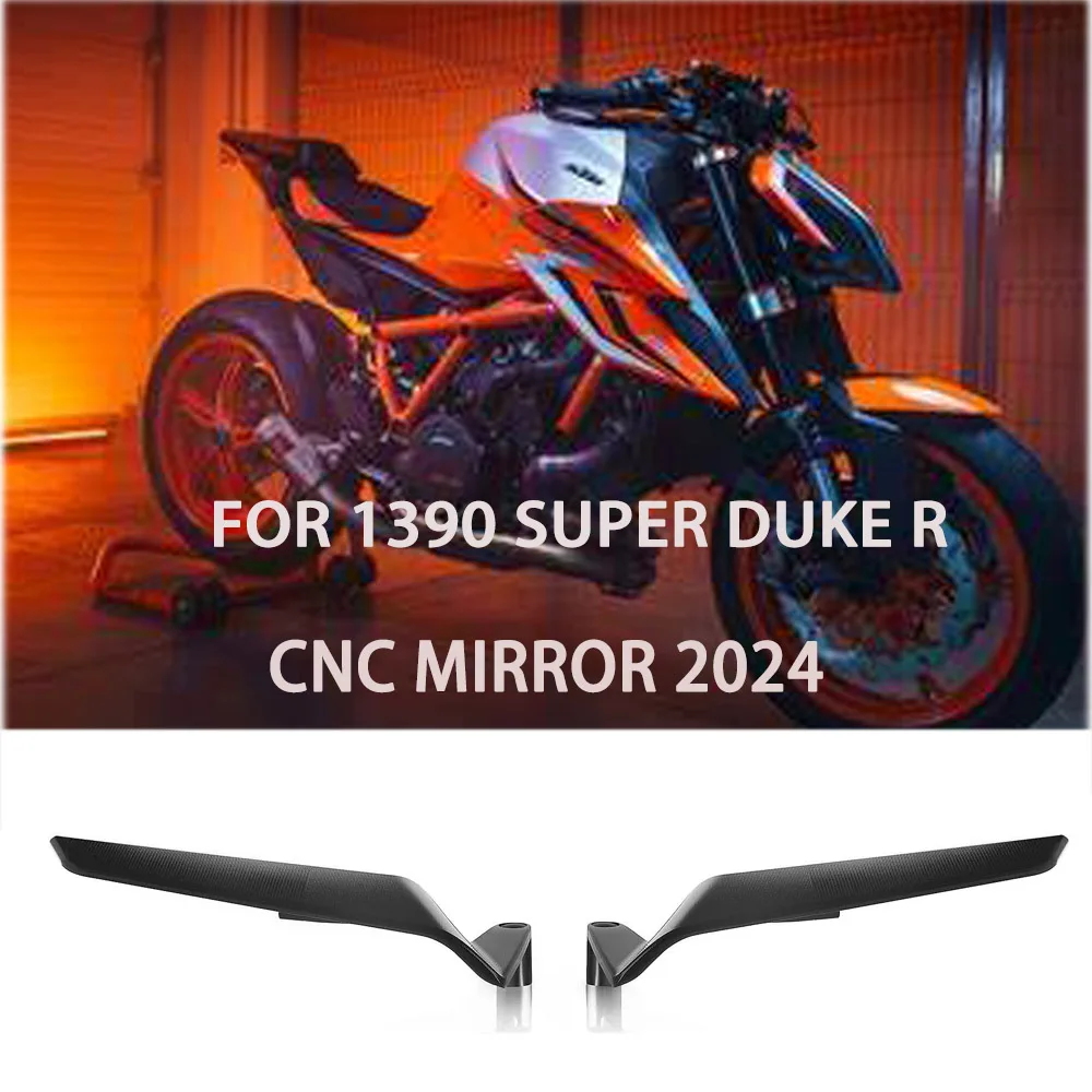 

New CNC Aluminum Rearview Mirror Motorcycle Invisible Rotating Rear View Mirror For 1390 Super DUKE R 1390 Duke 2024