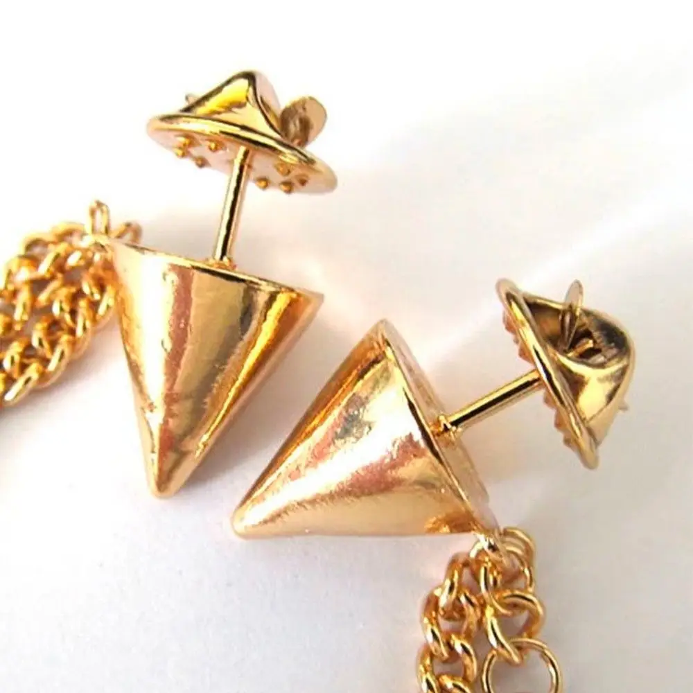 المرأة برشام حزب قلادة قمصان سلسلة مسمار مكتنزة بلوزة تلميح بروش سبايك طوق دبوس