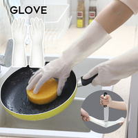 1 Pair Dish Washing Gloves Odorless Silicone Scrubber Clean Gloves Household Cleaning Dish Washing Gloves Accessories xqmg