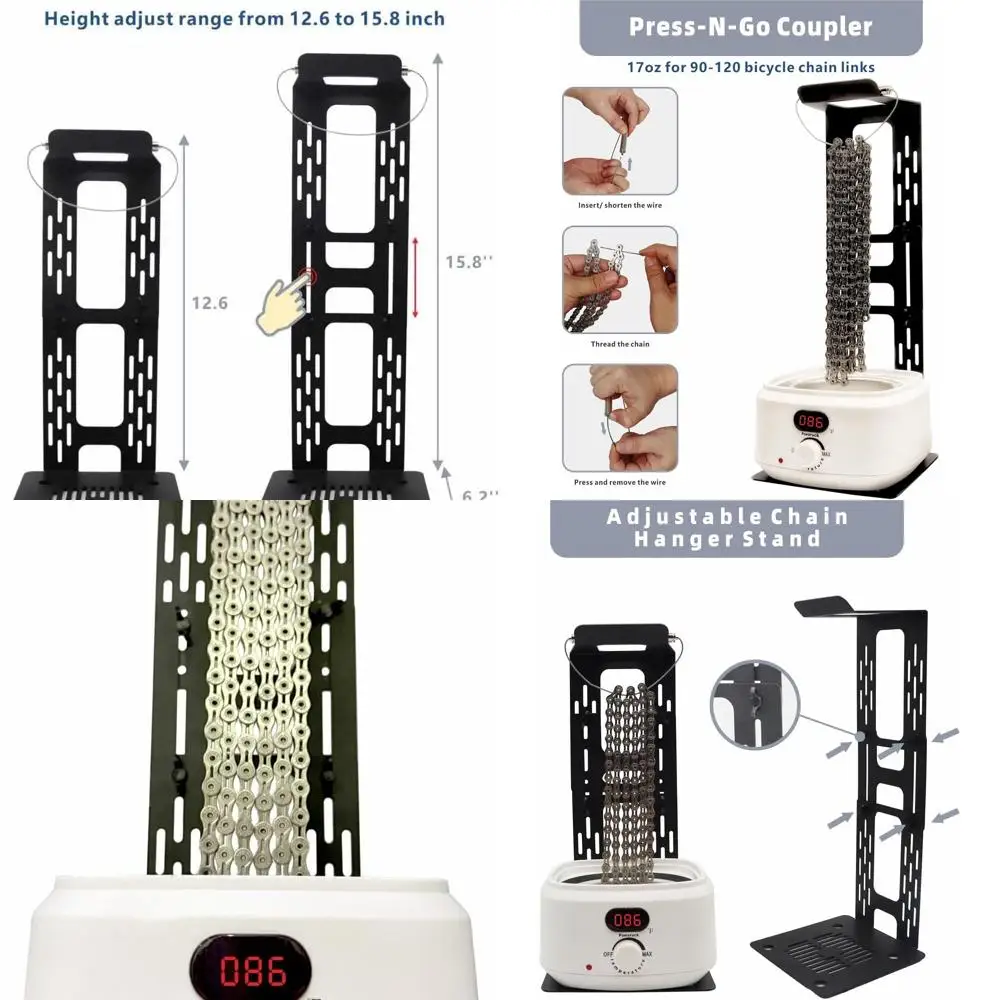 

Bicycle Chain Wax Melting Pot, Waxing Melter with Precise Temperature Control, 17oz for 90-120 Links Bike Chain, Quick Melting a