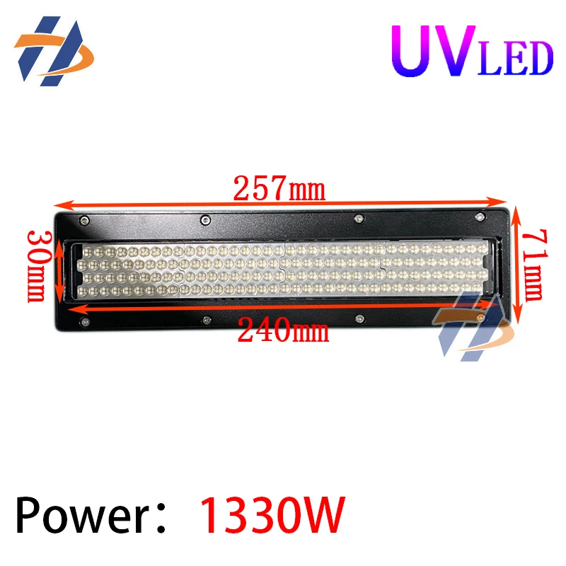 Digital printer illumination surface 240 * 30mm variable data UV inkjet printer LEDUV curing lamp UV light 385nm to 395nm UV Ink