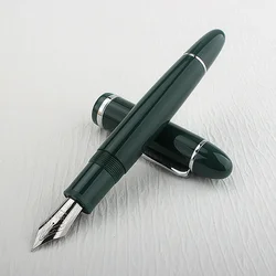 JinHao X159 Fountain Pens Metal Gold Clip EF 0.38mm F 0.5mm Nibs Acrylic School Office Supply Business Writing Pen Green
