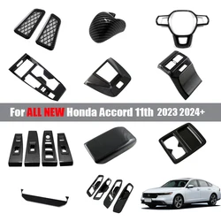 For Honda Accord 11th 2023 2024 ABS Carbon Interior Car Air Condition Outlet Console Gear Shift Head Window Lift Trim Panel