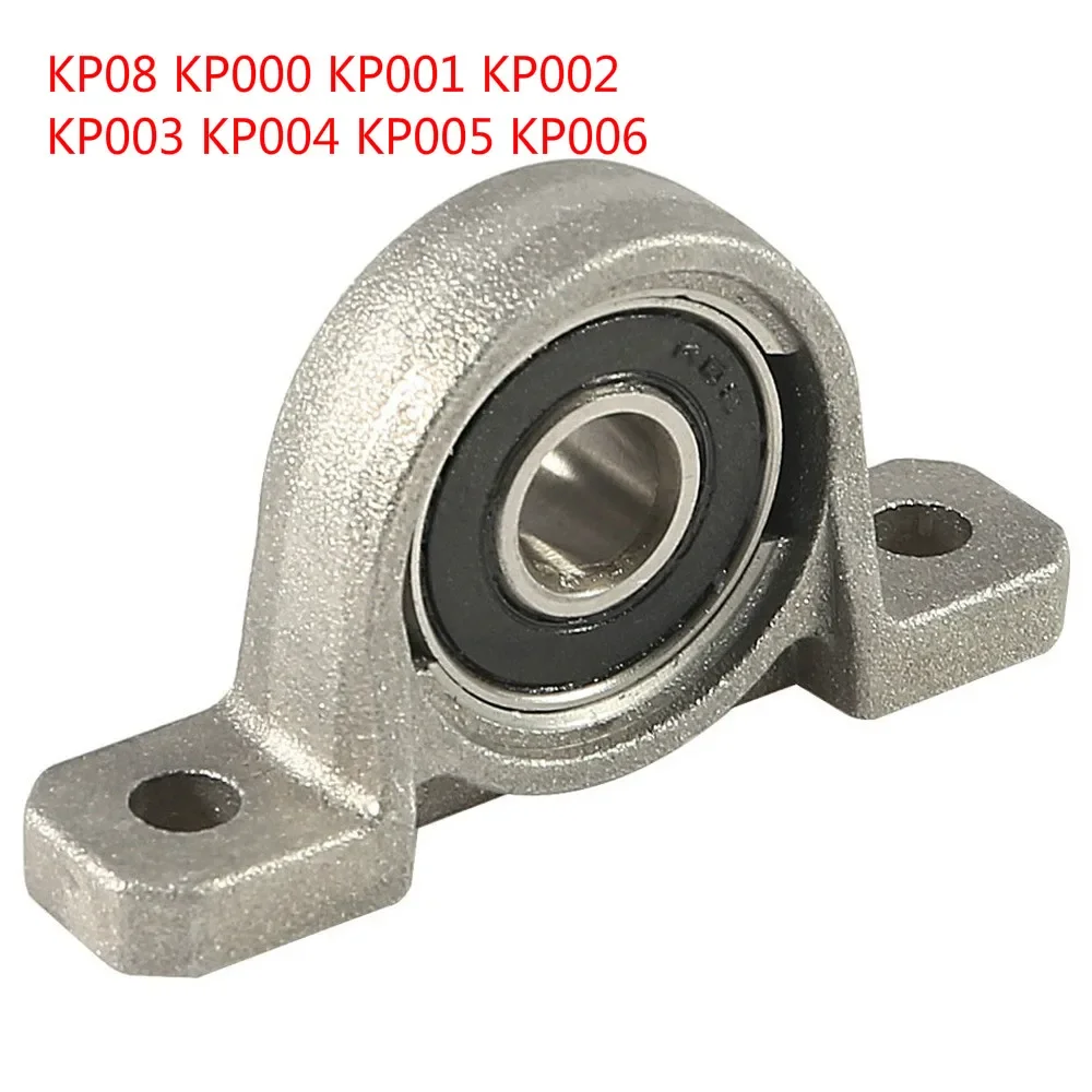 

4pc Block Bearing KP08 KP000 KP001 KP002 KP003 KP004 KP005 KP006 Dia Bore Ball Shaft Spherical Roller Mounted Pillow Bearing