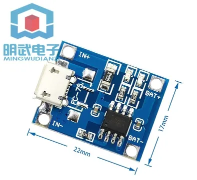 TP4056 1A Lithium Battery Special Charging board, Charging module, Rushing appliance, MICRO interface, Microphone USB