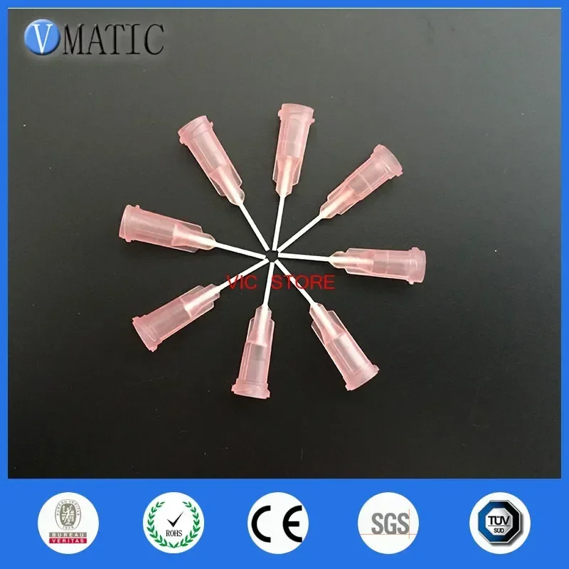 Free Shipping 100Pcs 20G Pink 0.5'' Pp Flexibility Dispensing Needle Tips 1/2 Inch