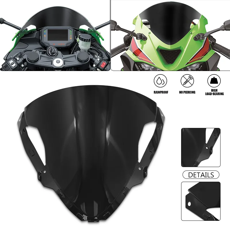 

Windshield Windscreen Viser For ZX-636 ZX636 2024 ABS Visor Wind Deflector Motorcycle Front Wind Shield Screen Protector zx636