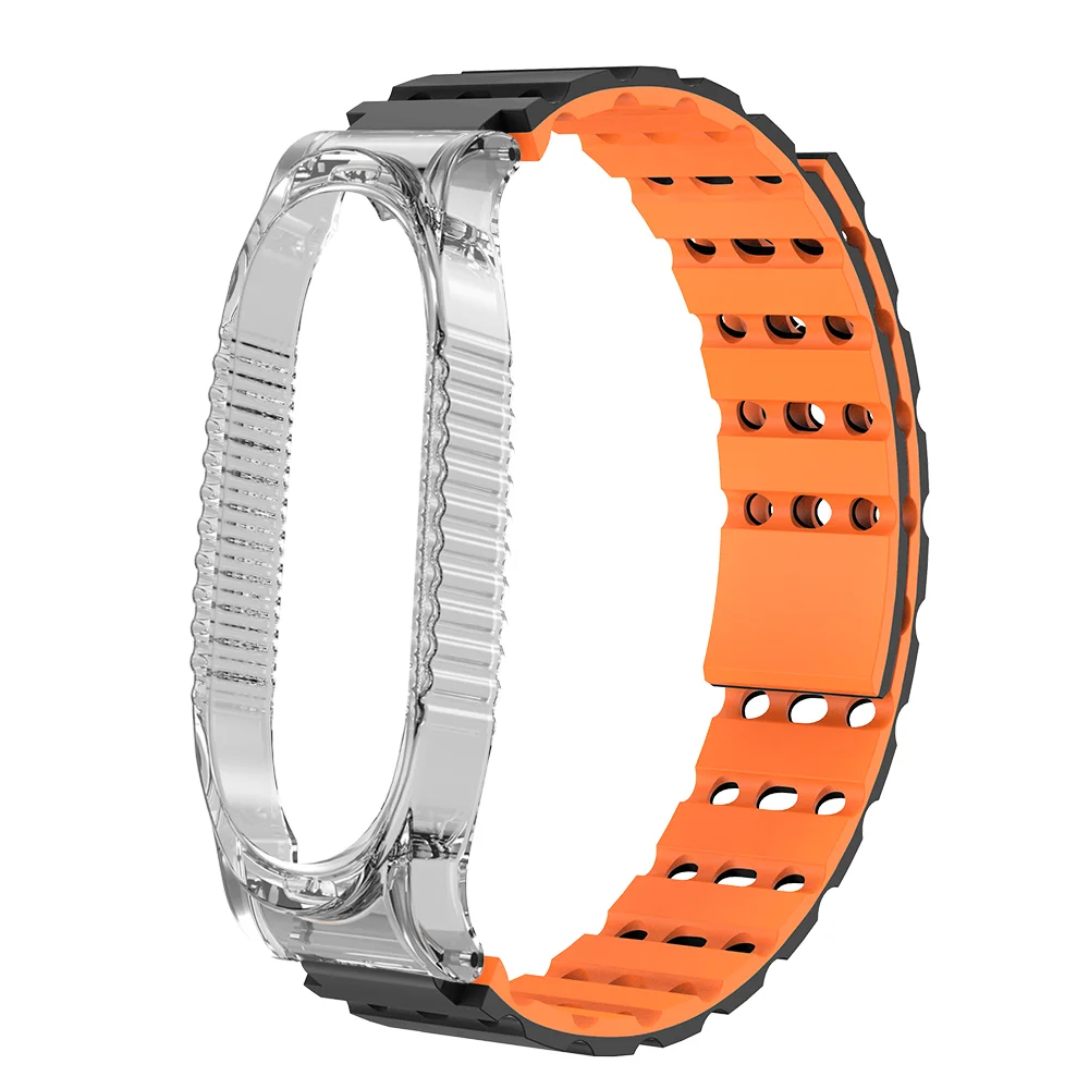 

Breathable Magnetic Loop Strap + Case For Xiaomi Mi Band 8 7 6 5 4 3 Bracelet Suction Buckle Quick Release Soft Sport Smart Band
