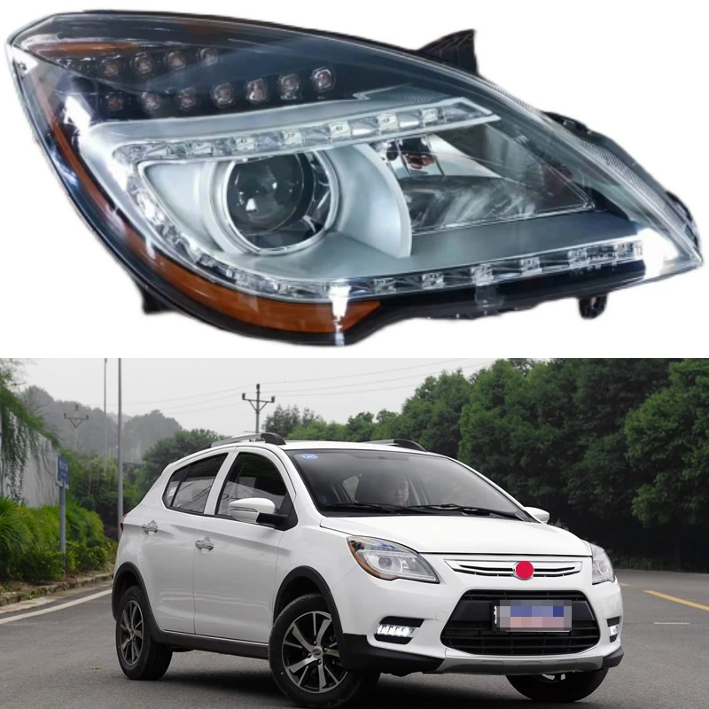 

For Lifan X50 headlight assembly high beam turn signal low beam night running light Auto parts