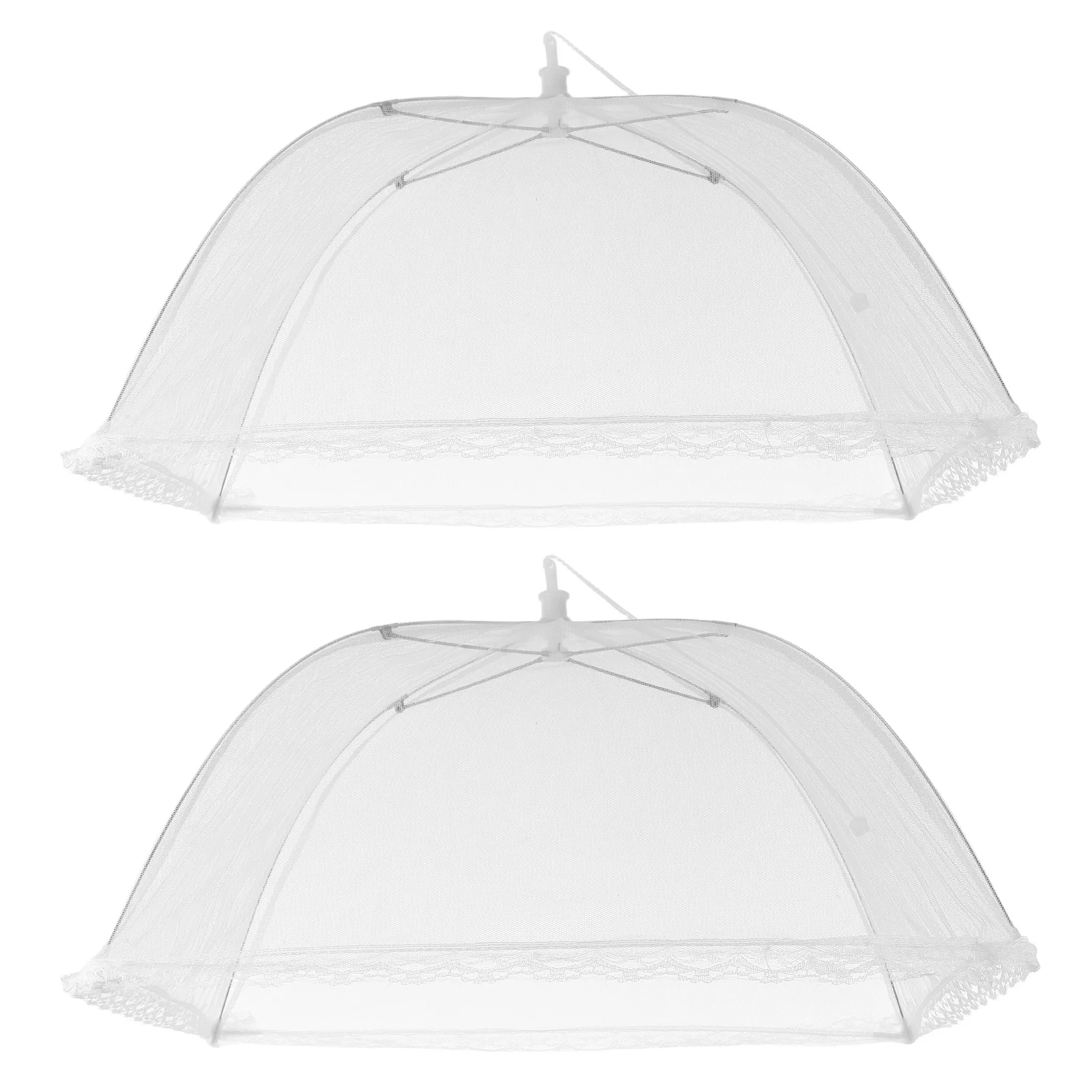 

2Pcs Food Cover Mesh Vegetable Cover Folding Dustproof Kitchen Supplies Outdoor Picnic Food Tent Protecting from Flies Bugs