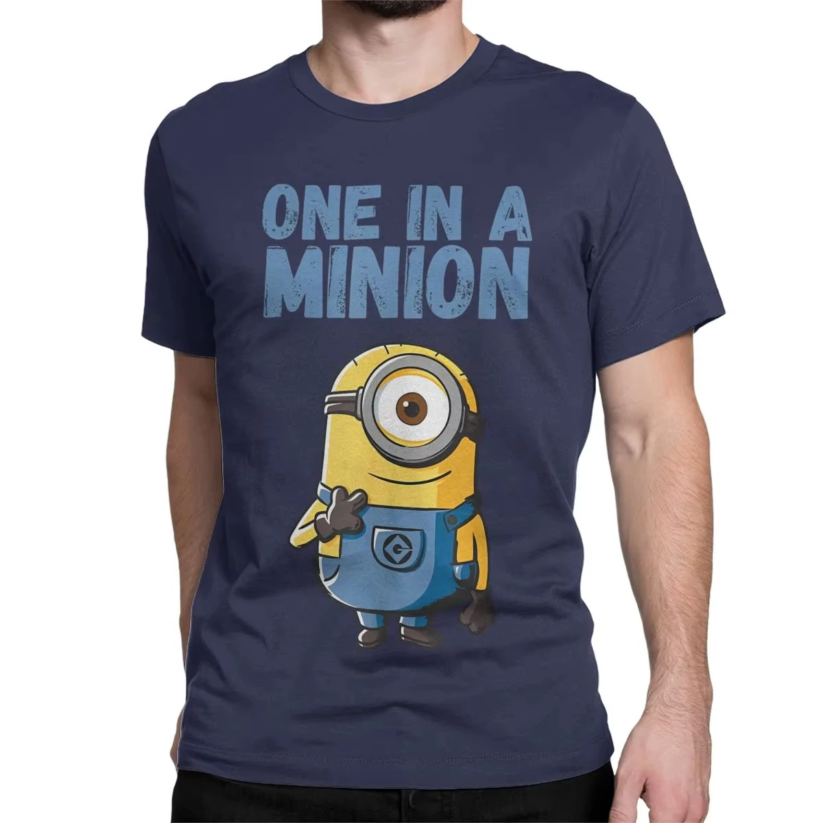 Men Women's T-Shirt Despicable Me Minions Stuart One In A Minion Casual Pure Cotton Tees T Shirt Crewneck Clothes Plus Size