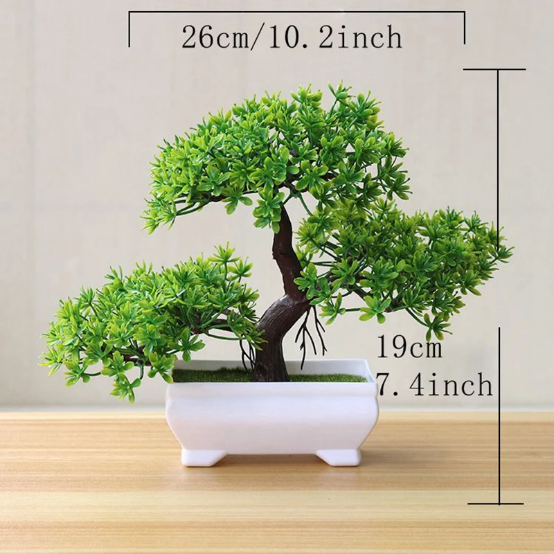 Künstlicher Baum, Bonsai-Simulationspflanzen, Topfpflanzen für Gartentisch, Zuhause, Zimmer, Schlafzimmer, Dekoration, Outdoor, gefälschte Pflanzenornamente