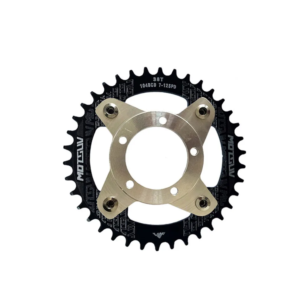 Ebike 32/34/36/38T Chainring + Adapter For Bafang BBS01/02 Motor Aluminum Alloy Sprocket Parts Electric Bicycle Accessories