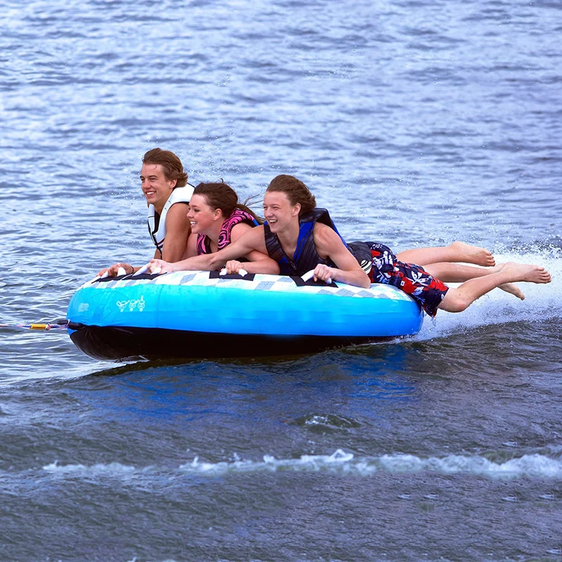 Langlebiges aufblasbares Deck für Sommerwasserunterhaltung, 3–4 Fahrer, abschleppbarer Schlauch – Detail 5
