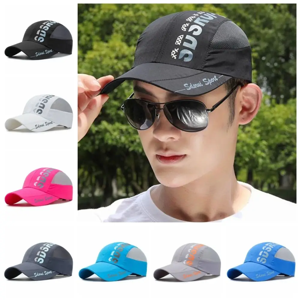 Comfortable Quick Drying Quick Drying Hat Mesh Letter Sunshade Baseball Hat Sun Hat Ultra Thin Mesh Baseball Cap Mountaineering