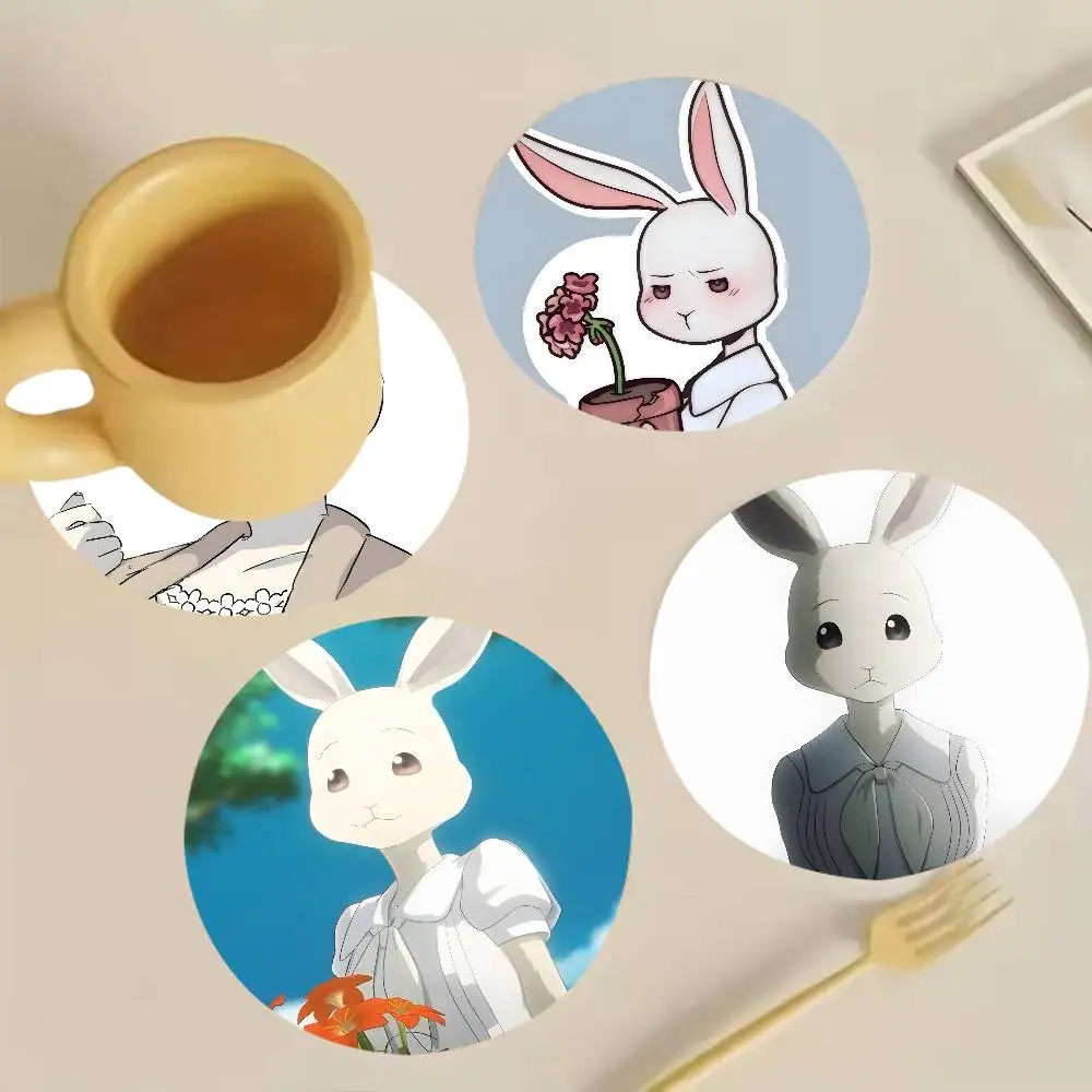 Haru B-Beastars Wooden Cup Mat Cappuccino Vodka Juice Water Coaster for Flower Shop 2