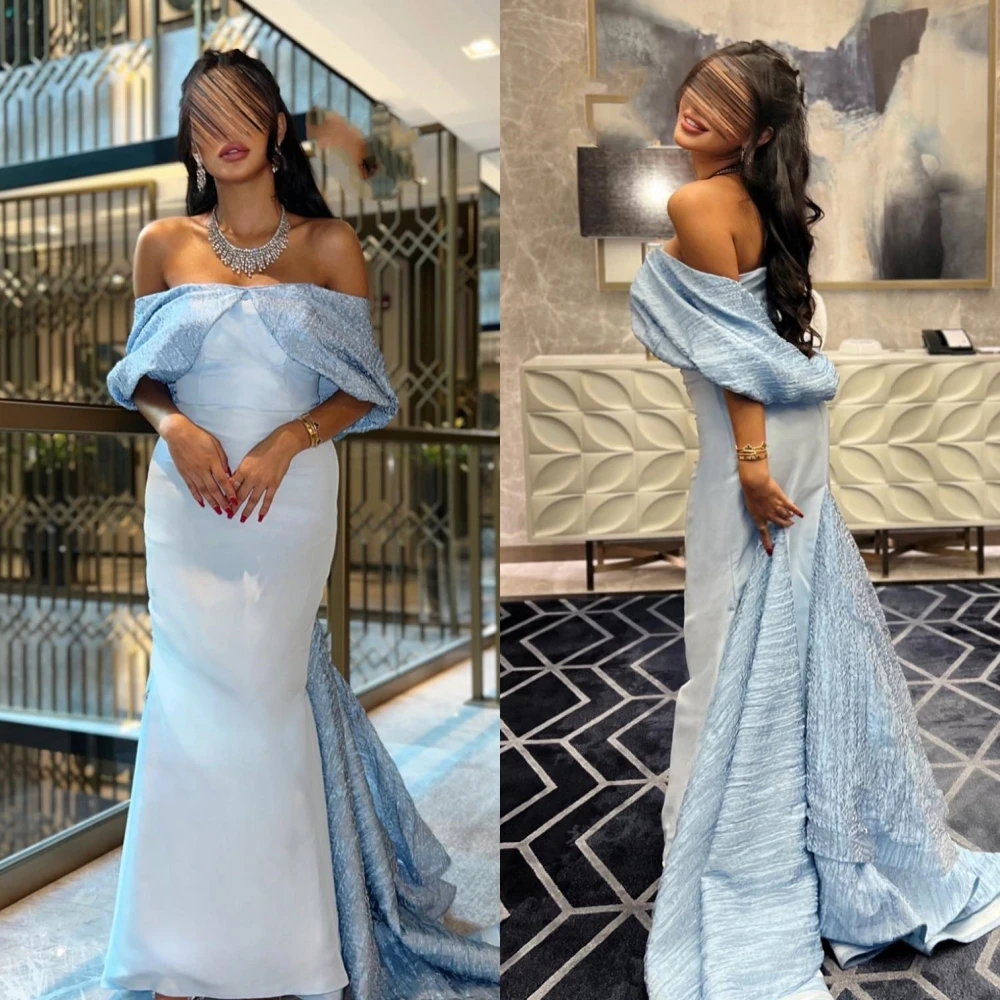 

Customized Prom Elegant High Quality Bateall Mermaid Cocktail Dresses Hugging Skirts Sweep/Brush Evening vestidos de ocasión fo