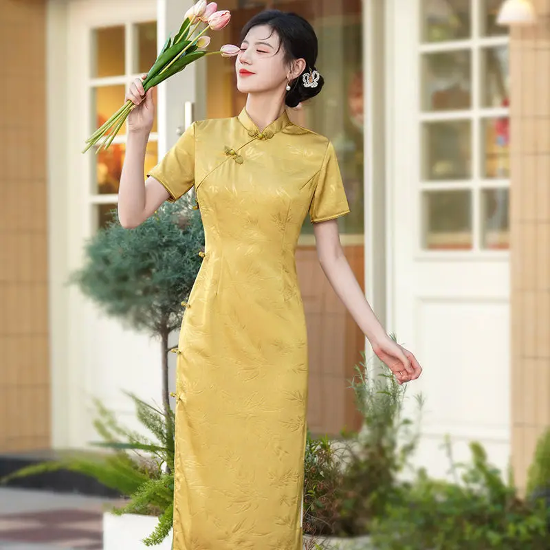 New Chinese Style Suzhou Long Cheongsam Improved Young Style 2026 New Women's High-end Summer Qipao