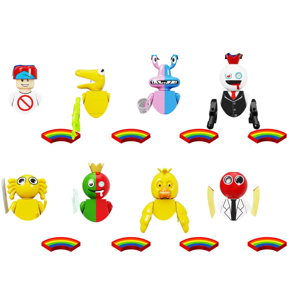 Rainbow Friends Game Building Blocks Cartoon Monster Doll Model Toys Gifts for Children Kids Kits