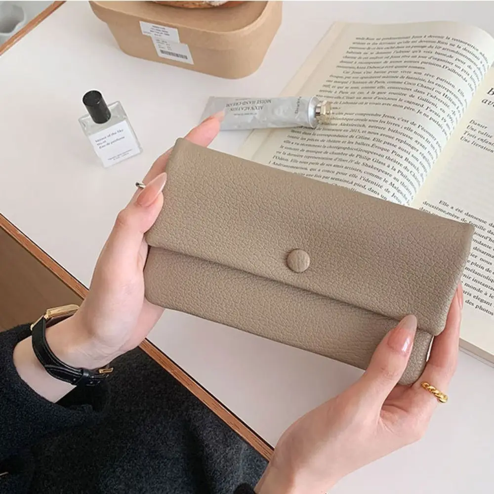 Temperament PU lederen envelop portefeuilles Koreaanse stijl rits vrouwen lange clutch tas draagbare multifunctionele wisseltas vrouwelijk