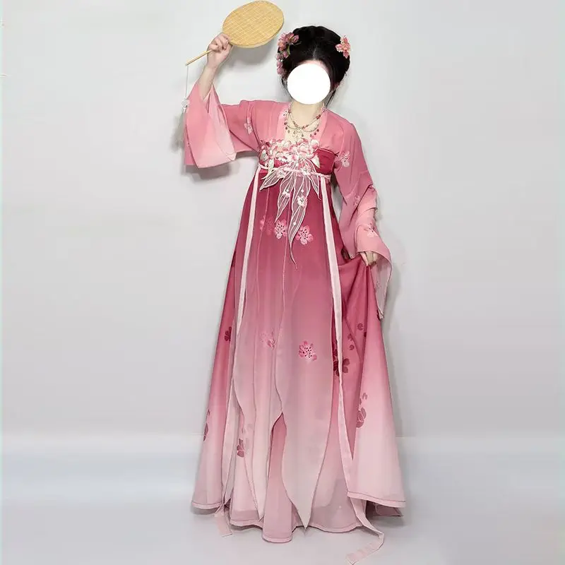 

Traditional Chinese Clothing Women Hanfu Fairy Clothes Tang Style Hanfu One-piece Printed Daily Spring, Summer, Autumn