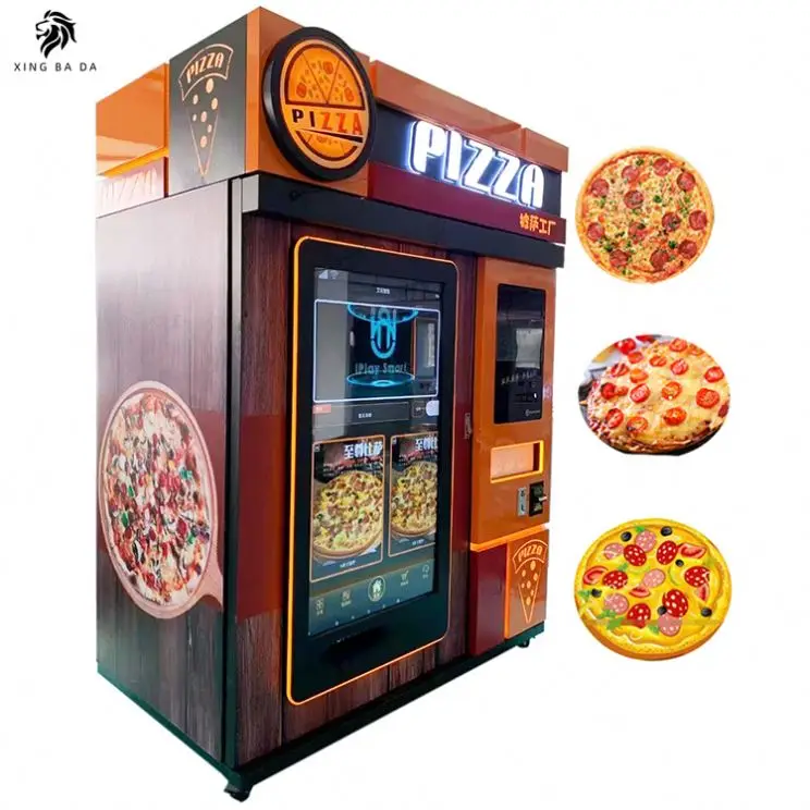 Pizza Robot Vending Smart Heated Hot For Fast Food Pizza Vending Machine Dispenser With Lift