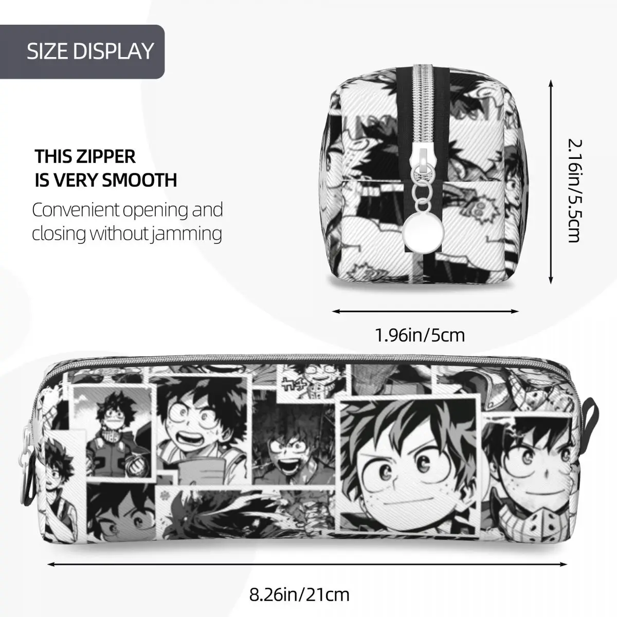 Imagem -04 - Deku Collage Pencil Cases my Hero Academia Anime Pencil Pouch Grande Bolsa de Armazenamento Material Escolar Papelaria Presentes Criativo