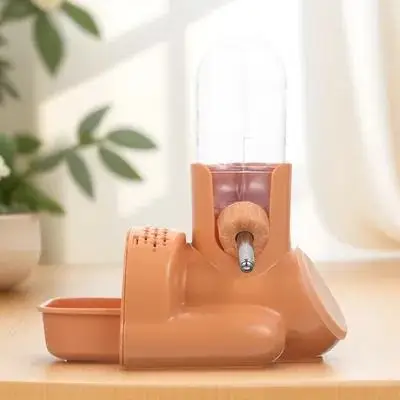 Professional Hamster Feeder Multi-Function Water Bottle Non-Slip Bottom Design Easy Clean Disassemble Leakproof Screw Lid