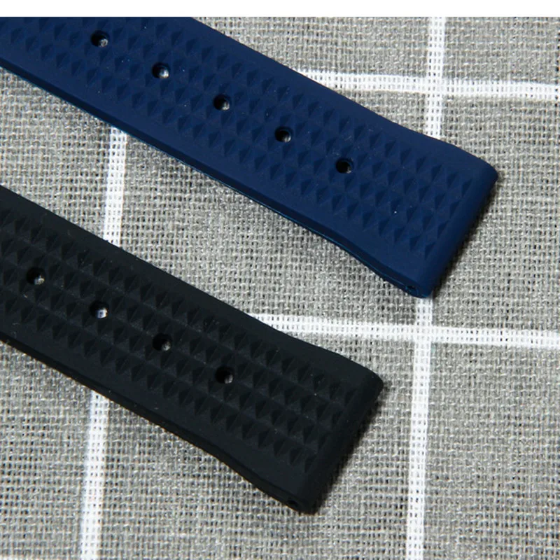 20mm 22mm High quality silicone watch strap Needle buckle bracelet Waterproof sweat proof watchband Watch accessories for SEIKO