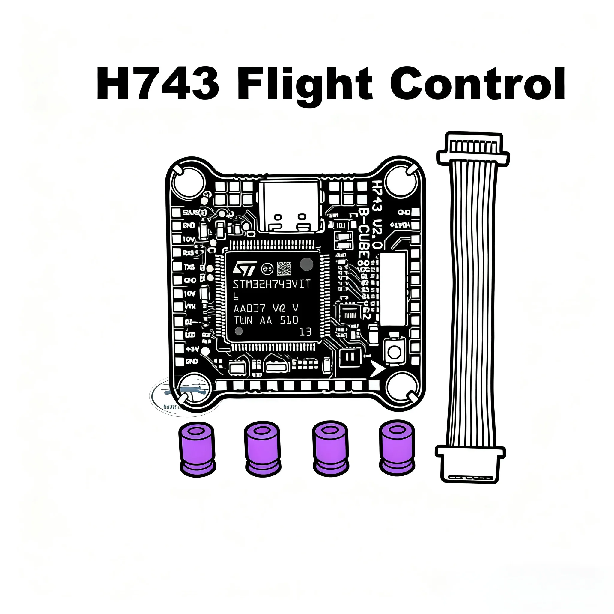 

F722 F7/F745 V2 H743 Управление полетом 45A/60A 4INI ESC VTX1000 Видеокамера 1080P INAV Betaflight Контроллер полета RC Дрон FPV