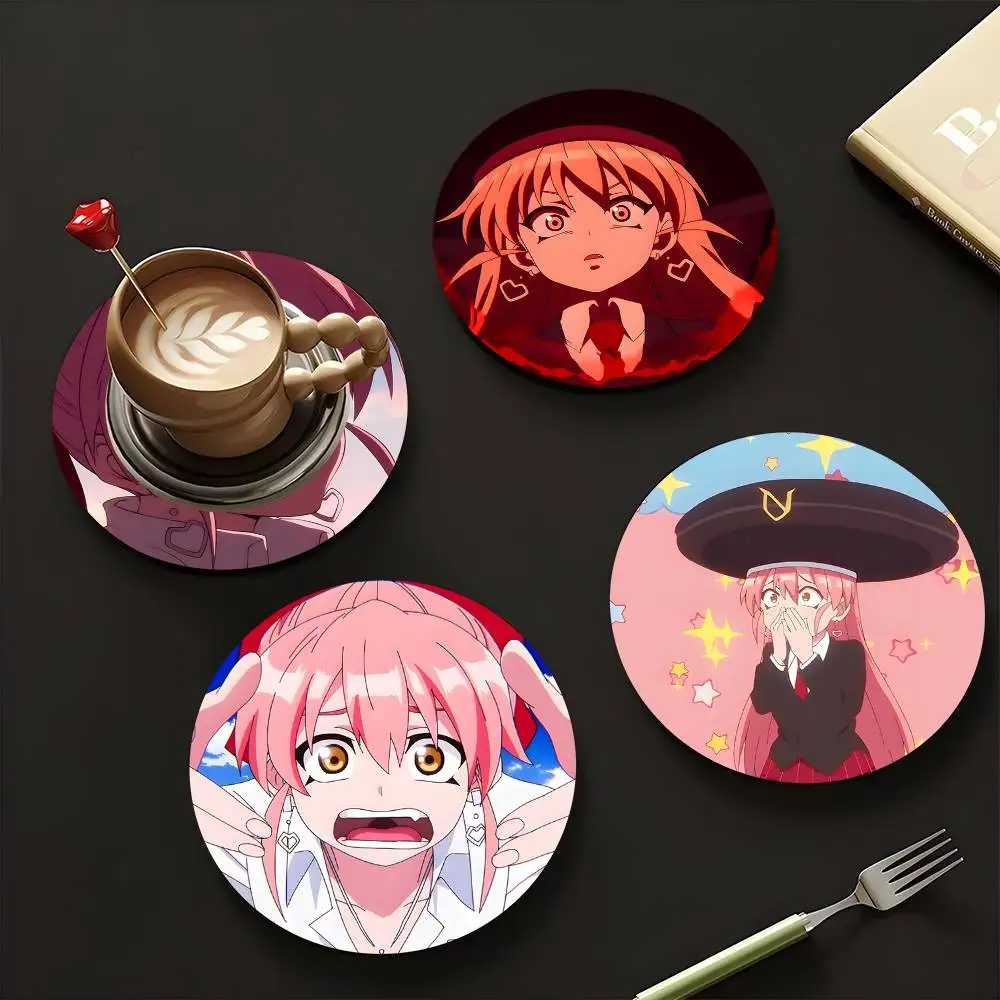 1pc Gina Chamber Anime Characters Wooden Coaster Colour Printing Cup Mat Home Desk Decoration Gifts