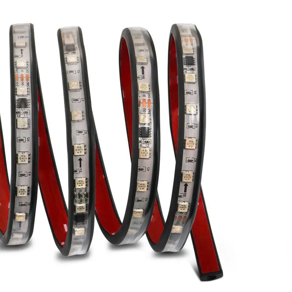 24V LED Truck Tail Light Strip Navigation Streamer Effect LED Strip Light Colorful Flashing Vehicle Safety Light Vehicle
