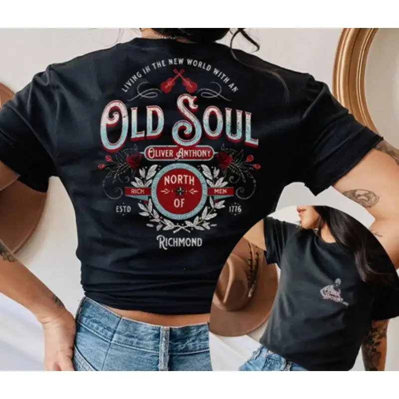 

Oliver Anthony T Shirt Rich Men North Of Richmond Double Sides S 5Xl