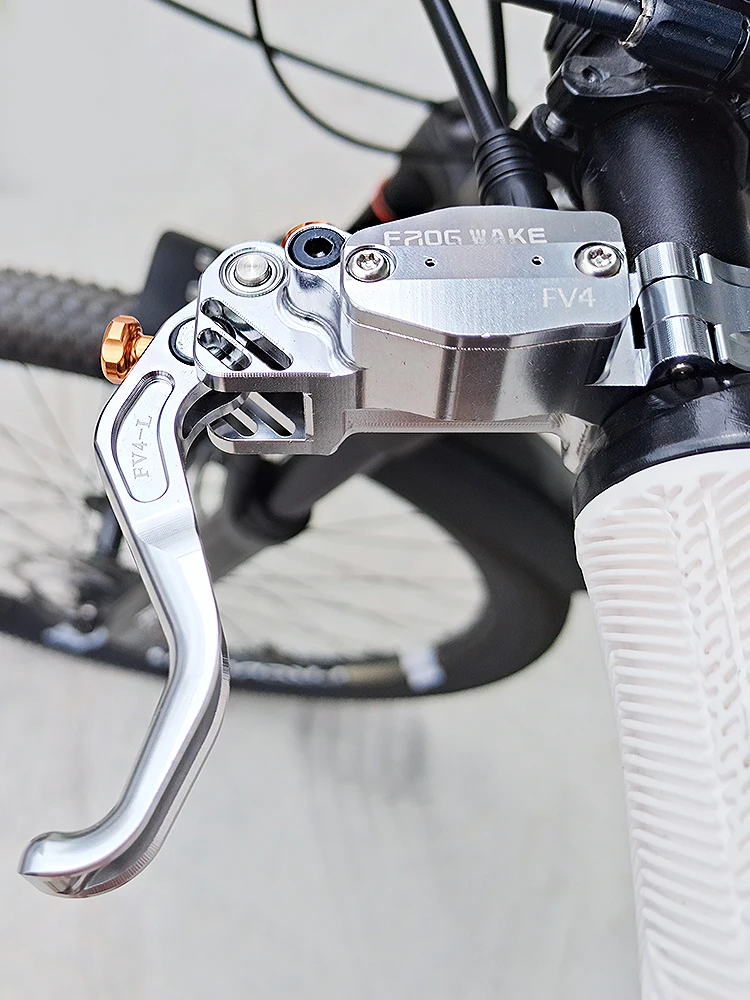 AliExpress NONE Frog Wake FV4-L Mountain Bike Hydraulic Disc Brake Kit with 180mm Rotors Aluminum 4 Piston Oil Pressure Calipers Radial Lever