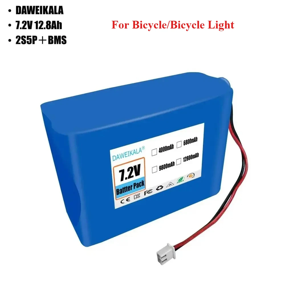 

Литий-ионный аккумулятор 18650, литий-ионный аккумулятор 7,4 В, 12800 мАч, фонарь для велосипеда/велосипеда