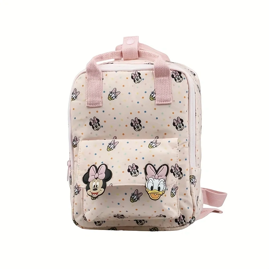 Disney 2025 New Minnie Cartoon Children's Backpack Mini School Bag Cute Shoulder Bag for Boys and Girls