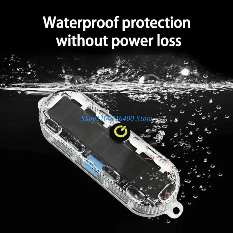 y1gd Solar Warning Light Vibration Activated Operation Multiple Color Alert System Universal For All Vehicles