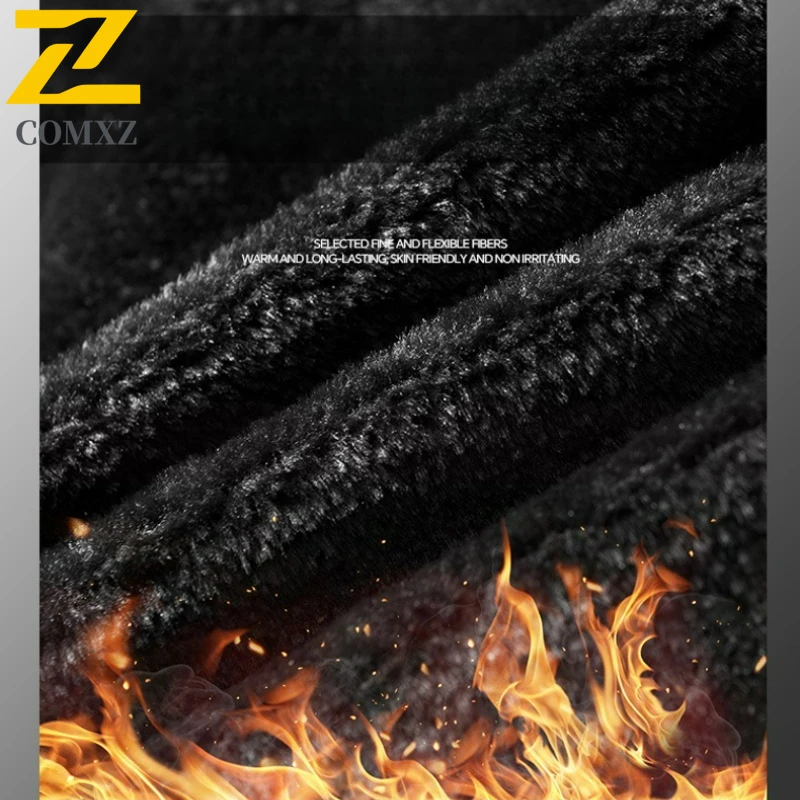 2025 Winter Fleece Warm Parka Men's Trendy Retro Thick Wool Lined Padded Jacket high quality Detachable Hooded Cold-proof Coat