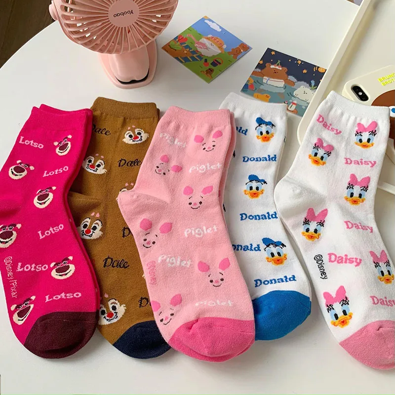 

Cartoon Donald duck Daisy Girl Kawaii Sock Kawaii Cartoon Lotso Dale Mid-calf socks Daily life of students kawaii Cotton socks