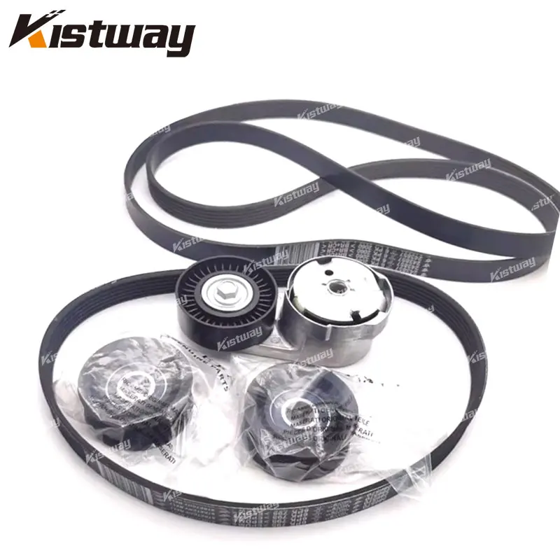5PCS Good Engine Drive Belt Tensioner Idler Pulley Kit For Maserati Quattroporte Ghibli Levante V6 3.0T 286570 243857