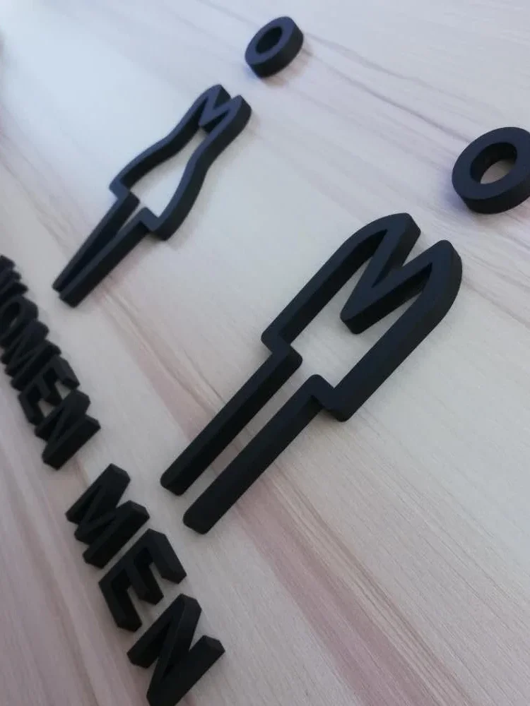 Creative 3D male and female signage for bathroom signs